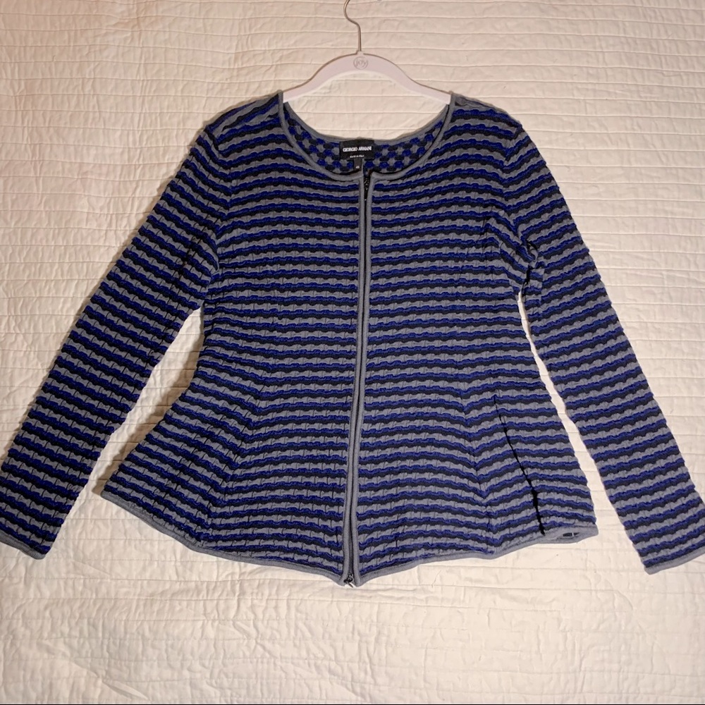 Giorgio Armani Fit and Flare Sweater Jacket
